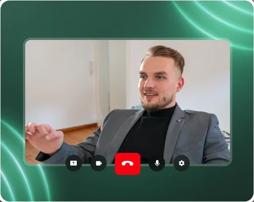 Videocall mit Jonas Gehring